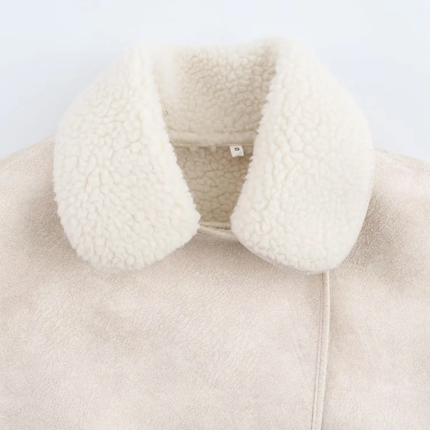 Women's Mid-Length Double-breasted Collar Thiened Leather Fur Inteated Autumn Winter Coat Faionable Ladies' ort Outer...