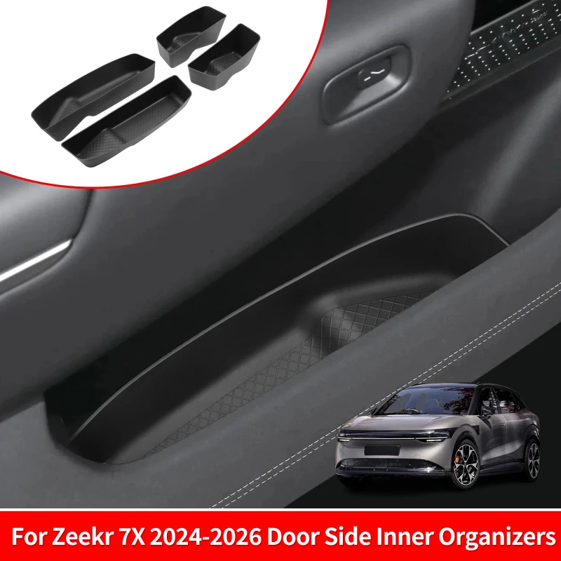 

Для Zeekr 7X 2024-2026: Органайзеры для дверных ручек (передние и задние), TPE, 4 шт. – Аксессуары для автомобиля, для хранения и порядка