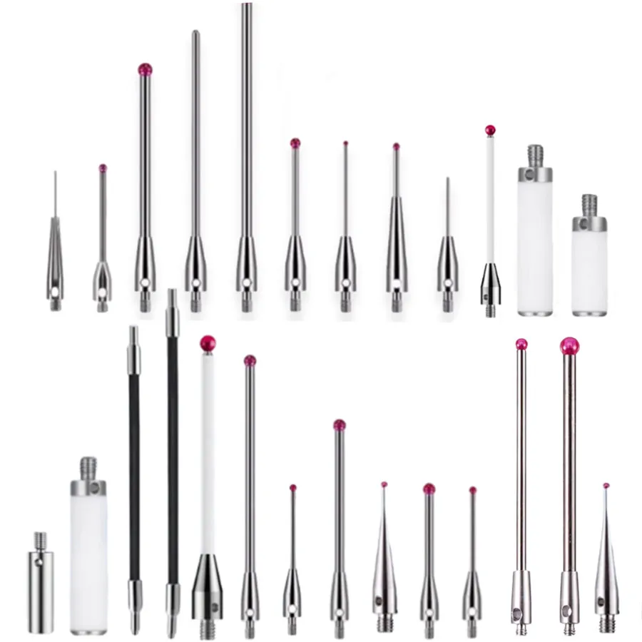 Probe three coordinate measuring needle ruby gauge probe stainless steel measuring rod M2M3M4 flat measurement