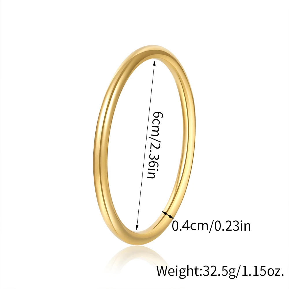 1 PCs Light Luxury Temperament Stainless Steel Gold and Silver Ancient Heritage Does Not Fade Simple Plain Face Bracelet