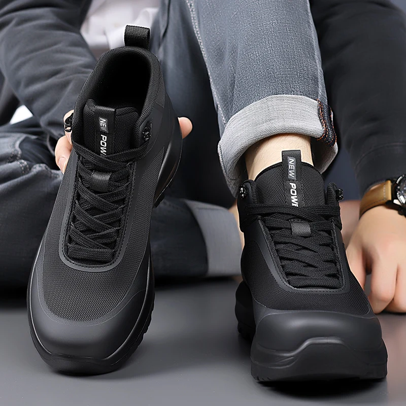 أحذية رياضية للجري للرجال للتخييم مع أحذية رياضية خفيفة الوزن ومريحة ومتعددة الاستخدامات لتسلق الجبال بلون سادة #6