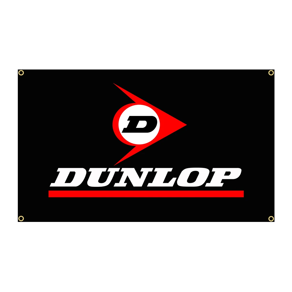 90x150cm Dunlops Tyres Flag Polyester Printed Garage or Outdoor Decoration Banner Tapestry