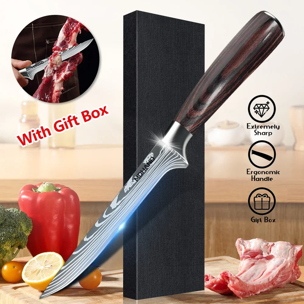 

6 inch Sharp Chef Slaughtering Fish Meat Cleaver Professional Stainless Steel Boning Knife Kitchen Knife Cutting Fruit Knives