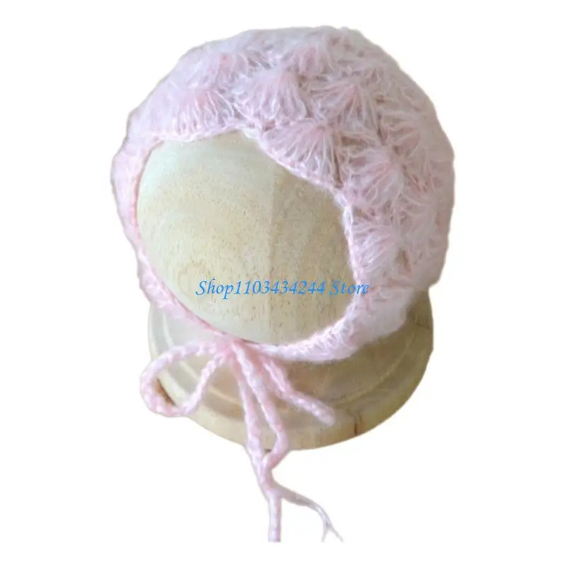 

Аксессуар для детской фотографии, шапка из мохера, мягкий и удобный чепчик для фотосессий новорожденных для ребенка 0–1 месяца