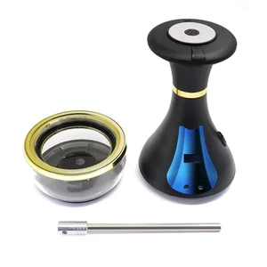 عشب أنابيب الشيشة الاكريليك الإلكتروني مع أوعية التبغ المعدنية خرطوم محمول Chicha Курительetz Трубка الشيشة للدخان أعلى 12 مبيعات السيجار الإلكتروني - رقم 1