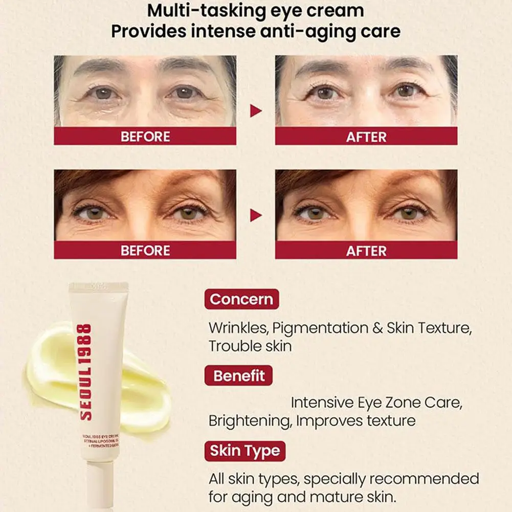 سيول 1988 كريم عين النياسيناميد حمض الشبكية الجينسنغ جوهر كريم ثابت تفتيح الخطوط الدقيقة تقليل الخطوط الدقيقة #5