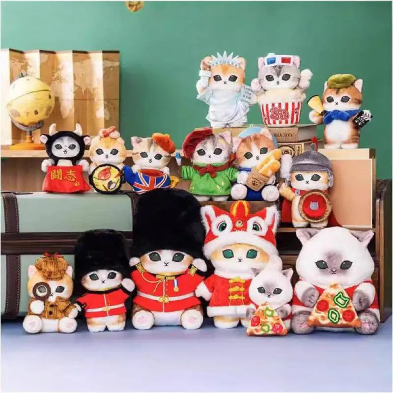 Uroczy Kreskówkowy Kawaii Mofusand Podróżujący po Świecie Chleb Strażnik Malarz Kot Pluszowa Lalka Brelok Zawieszka do Torby Zabawka Prezent