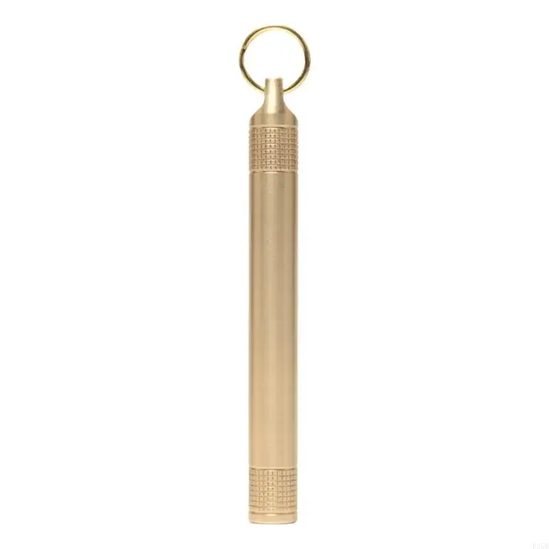

Keychain Toothpick Bottle Outdoor Camping Tool Brass Seal Bottles Waterproofs Pills Case Cigarettes Case with Keychain
