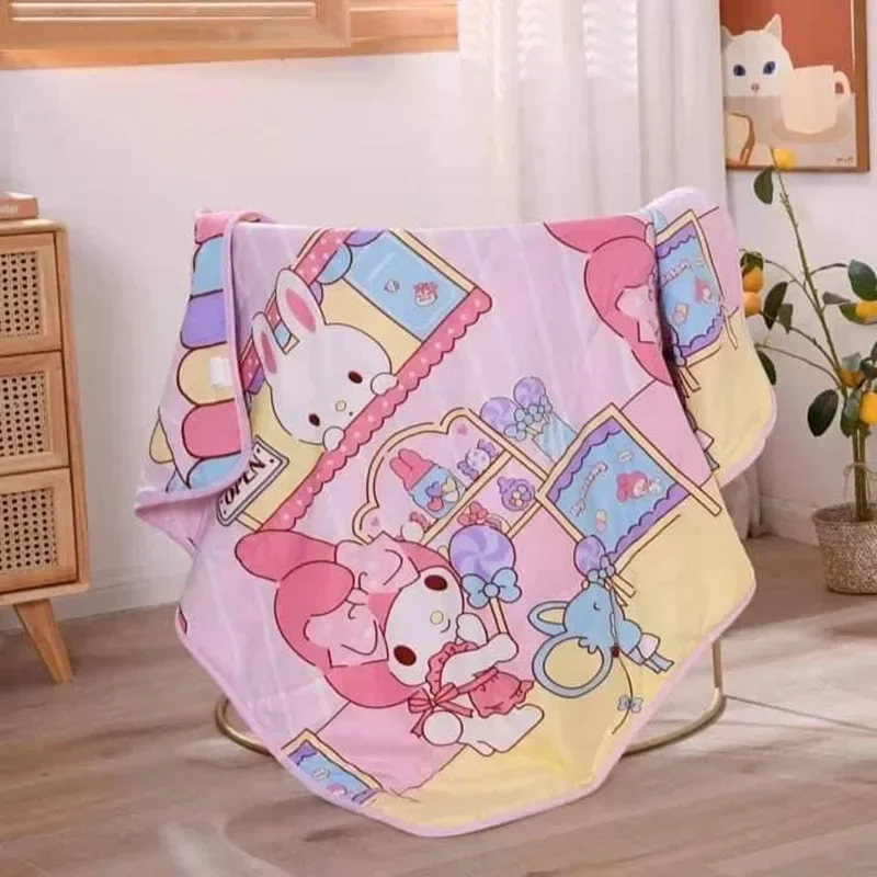 

Sanrio kuromi baby blanket kindergarten nap girl air conditioning quilt hello kitty washe kid cotton quilt boy summer cool quilt