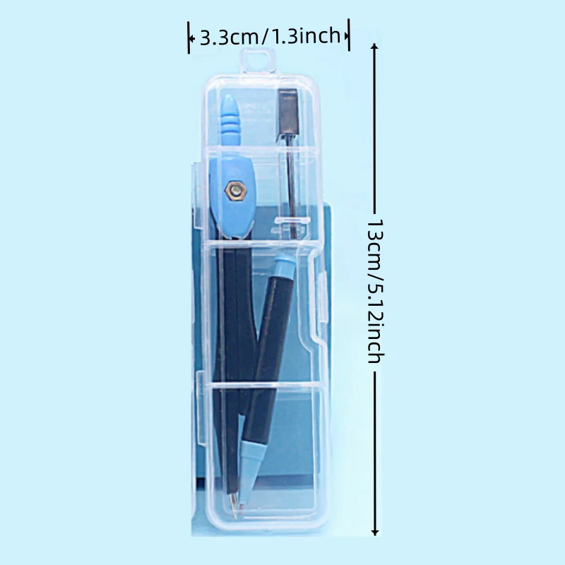 School Drawing Compass Set, Geometry Tool for Math & Art, Engineering Supplies – Pink/Blue/Green Options