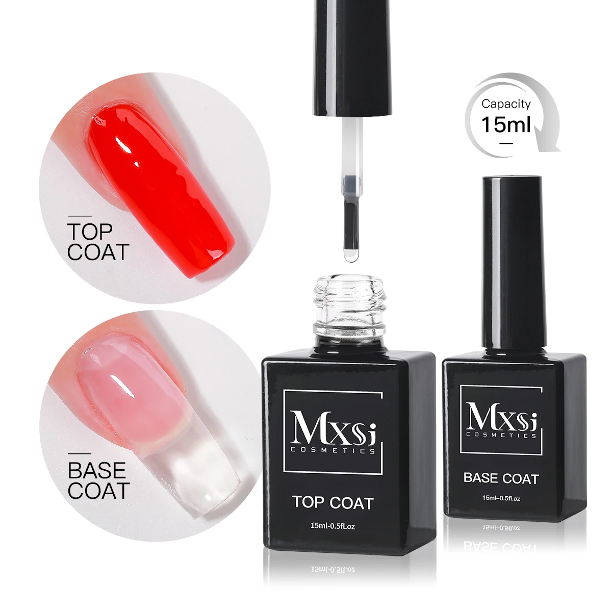 Grote Flessen Economische 15Ml Geen Veeg Top Coat Base Coat Gel Polish Nail Salon Topcoat Basecoat Voor Vernis Vernis Gel Gel