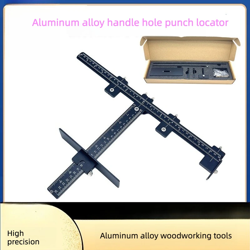 Aluminum Alloy Handle Punch Positioner, Cabinet Hardware Jig Cabinet Door Handle Installation Punch