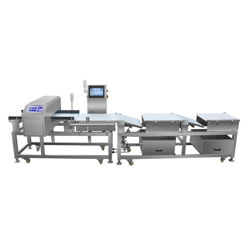 High Sensitivity Conveyor Food Metal Detector and Weight Checker Machine for Bag Pouch Carton Box