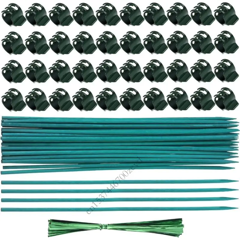 

Garden Plant Stakes With Clip Heavy Type Plastic Support Poles For Climbing Vine Flowers Regulable Length Outdoor Use P9YB