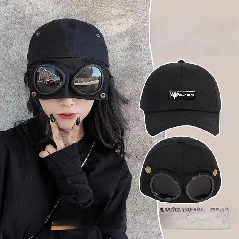 Summer Baseball Cap with Glasses Women Aviator Hat Unisex Sunglasses Cap Male Cap Baseballcap Boys Cap Bonnets Women