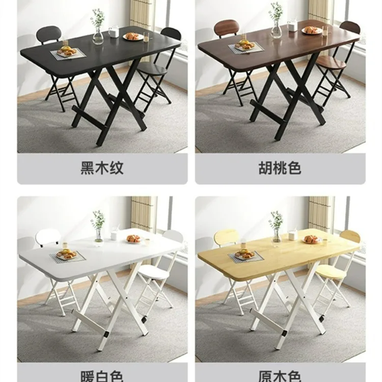 طاولة قابلة للطي طاولة طعام منزلية مستطيلة بسيطة لتناول الطعام كشك خارجي كشك محمول وكرسي بالجملة