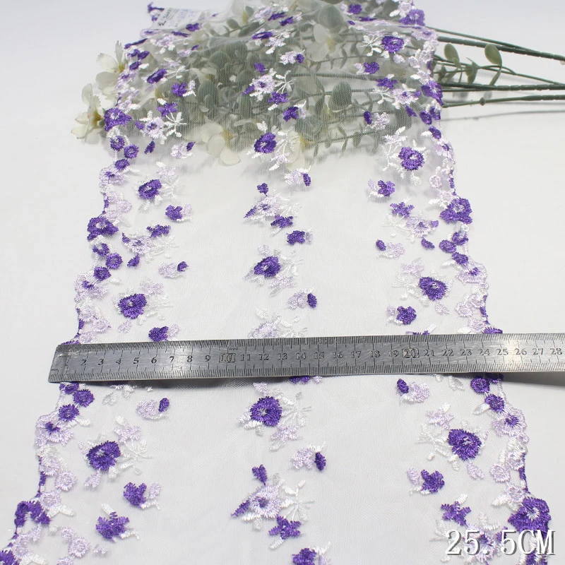 15/19yards Two Tones Floral Embroidery Lace Trim For Skirt Hem Clothes Sewing Material DIY Apparel Dress Fabric High Quality