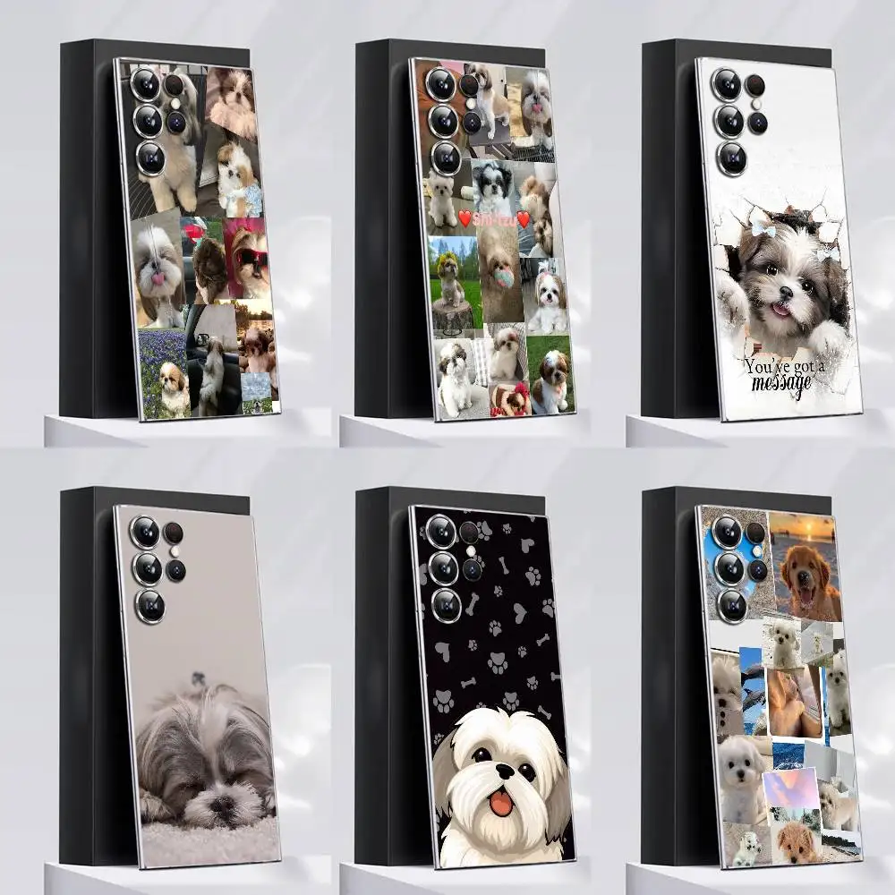 

Puppy Pet Dog Shih Tzu Phone Case For Samsung S30,25,24,23,21,22,20,10,5G,FE,lite,PIus,Ultra Transparent Cover