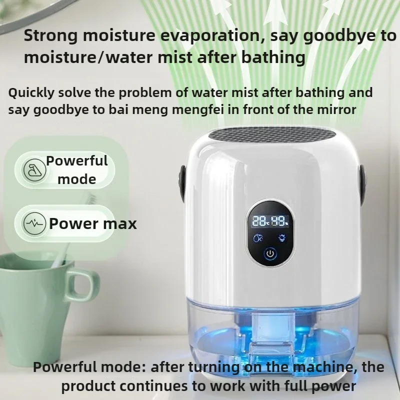 

220V Dehumidifier 1L Large-capacity Silent Household Small Dehumidifier Energy Saving Air Moisture-proof Drying Colorful Light