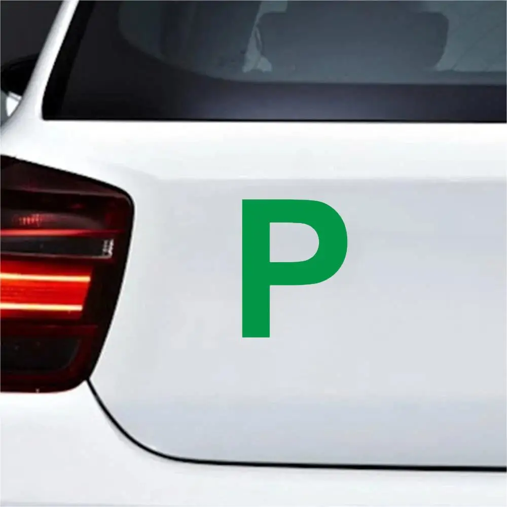 Наклейка виниловая Автомобильная P-пластина Красная Наклейка для водительского удостоверения временный пробный новый водитель медленный водитель пожалуйста будьте терпеливы Автомобильная наклейка