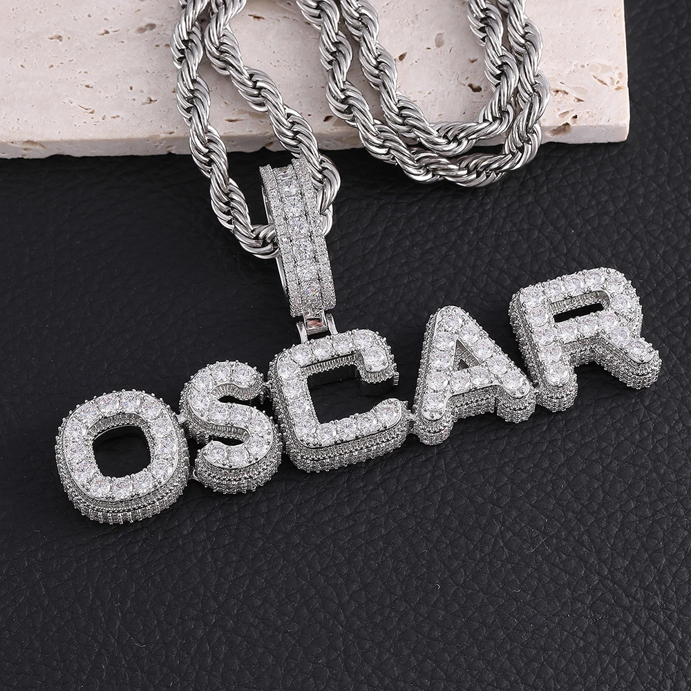 

ICEC на заказ зубец CZ камень квадратные буквы роскошное ожерелье персональный кулон изысканные ювелирные изделия в стиле хип-хоп 5A + цирконий