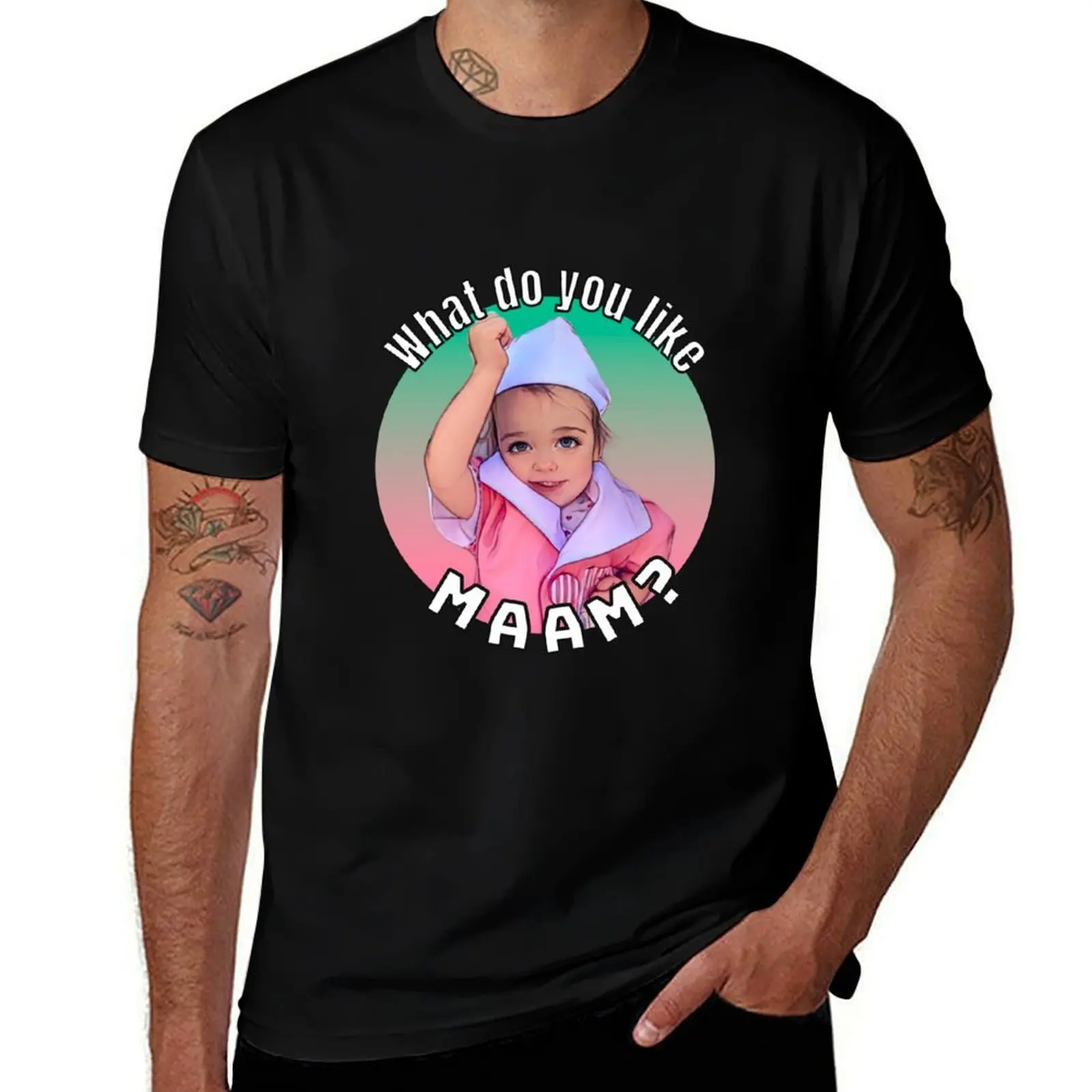What Do You Like Maam? Neon T-Shirt man t shirt graphic T-Shirt
