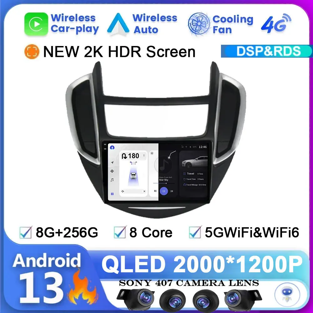 Android 14 For Chevrolet Tracker 3 TRAX 2013 -2015 Auto Multimedia Car Player Radio GPS Video Navigation Carplay Screen No 2din