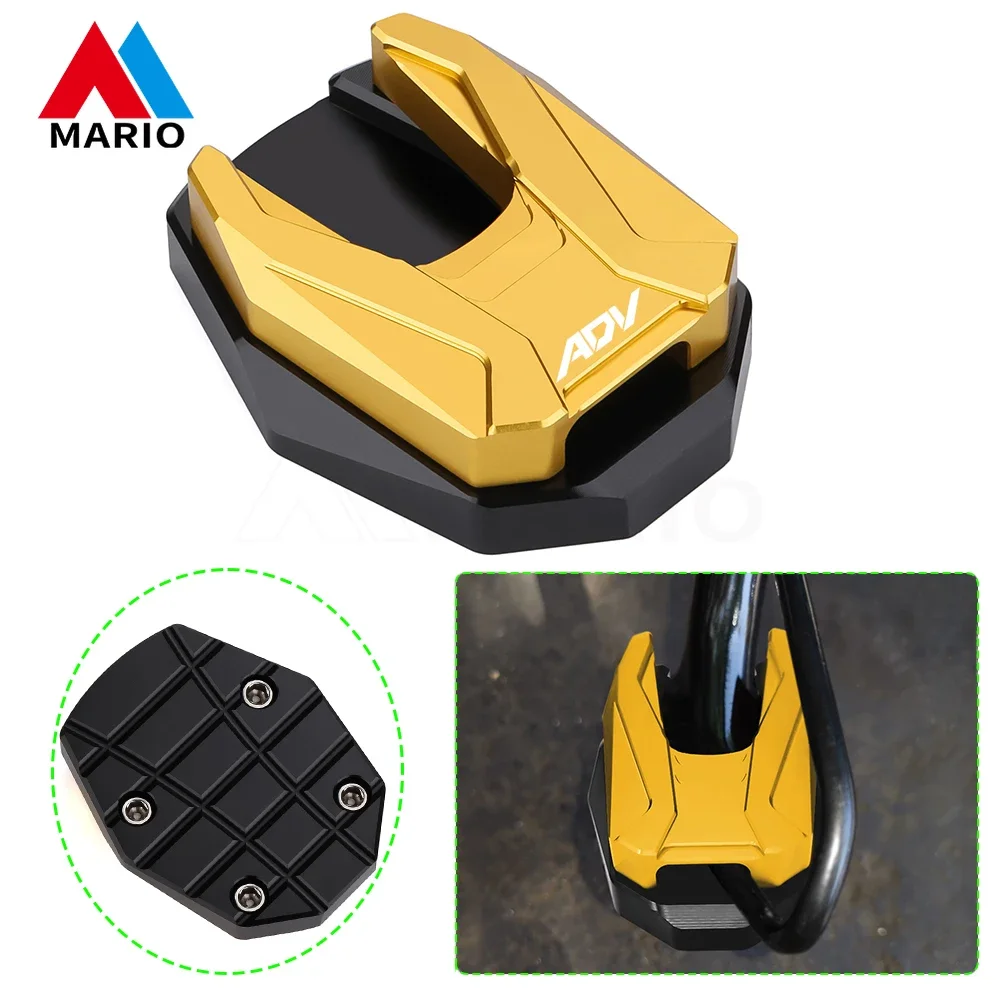 

MotorcycleCNC Kickstand Side Stand Enlarger Pad Accessories For HONDA ADV 150 ADV150 2019-2023 ADV 350 ADV350 2021-2023