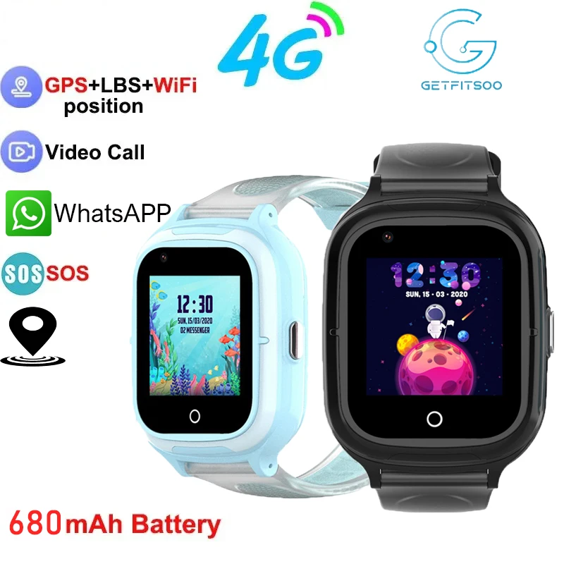 KT23 4G LTE Kids Smart Watch Child IP67 Waterproof Camera HD Video Phone Watch GPS Anti-lost Location-Tracker Clock