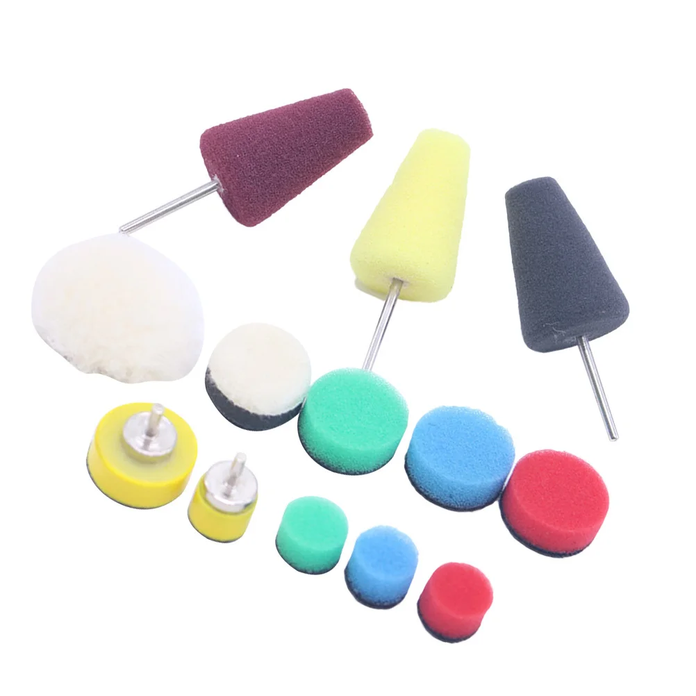 

13pcs Polishing Sponge Pad 5-1 Inch Waxing Buffing Pads Kit For Car Detailing Cleaning Foam Wheel Soft Scratch-Free