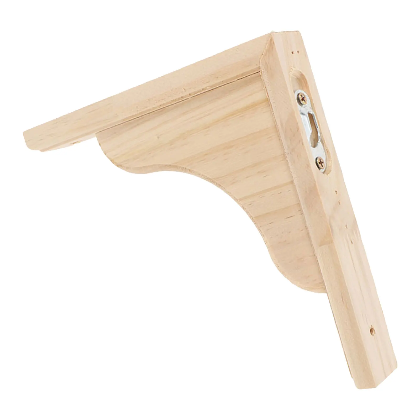 

Natural Wood Triangular Shelf Support Bracket Rustic Unfinished Paintable Book Shelf Bracket Wall Mounted Kitchen Cabinet