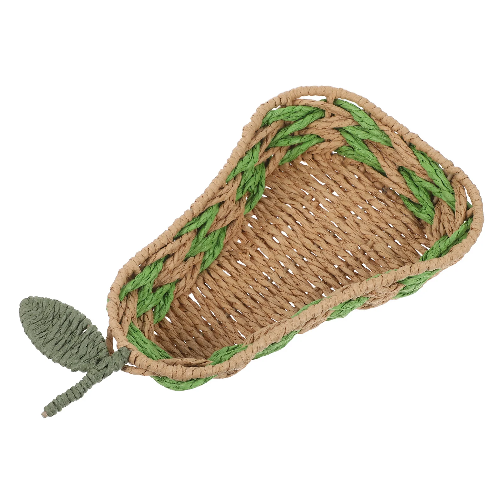 

Paper Rope Woven Fruit Shaped Basket For Kitchen Counter Produce Storage Bread Vegetable Holder Serving Snack Container