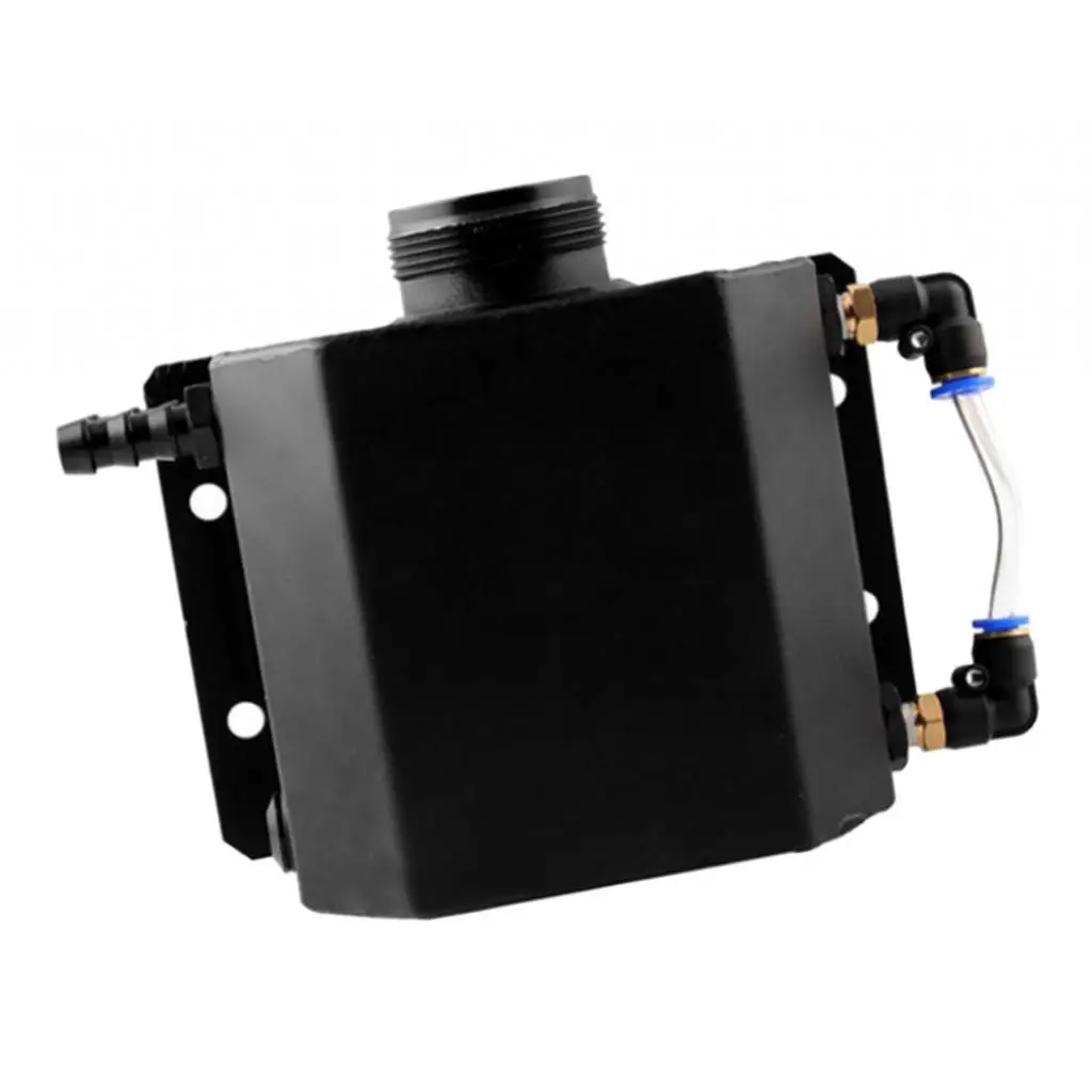 خزان زجاجة ماء لزيت الزيت سعة 1000 مل من الألومنيوم المبرد باللون الأسود