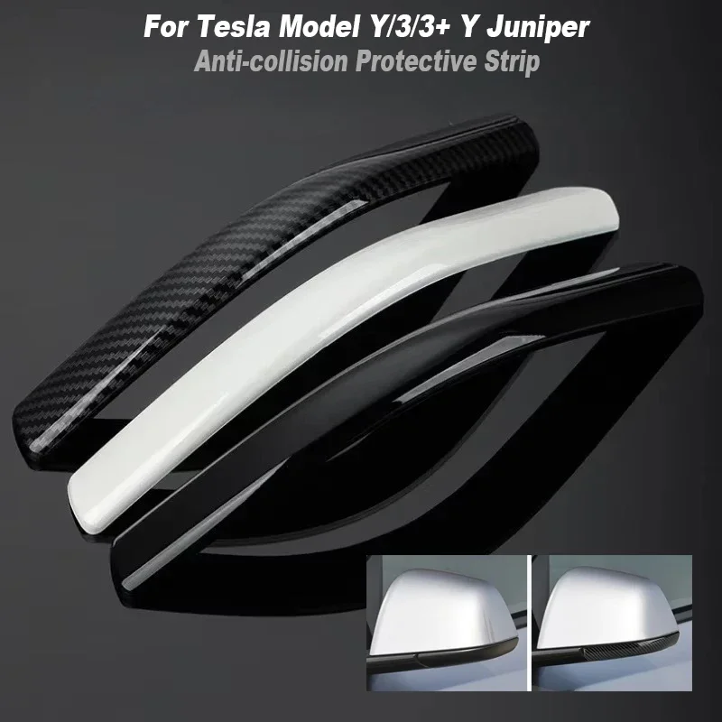 ABS Reverse Mirror Anti-scratch Sticker Accessories For Tesla Model Y Juniper 2025 Rear View Mirror Anti-collision Strip Cover