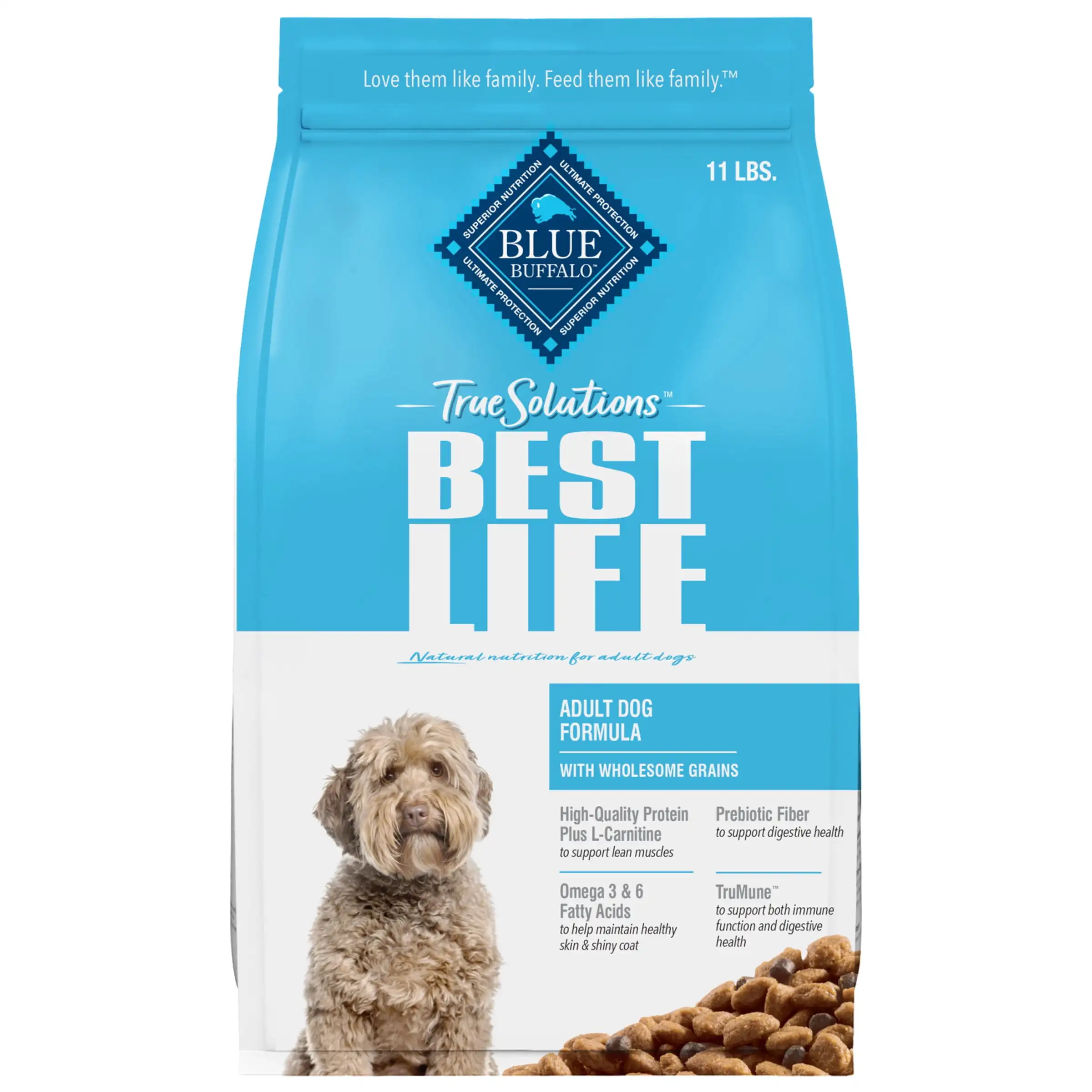 

Реальные решения, общая поддержка естественного сухого корма для собак, цыплят, 11 фунтов. Сумка