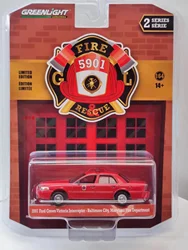 1:64 2001 Ford Crown Victoria Interceptor - Baltimore City Maryland Fire Department Diecast Model Car Toys For Gift Collection