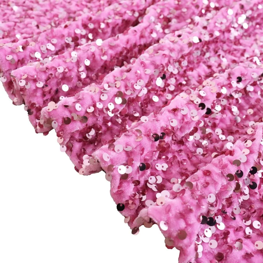 

Pink Fabric by The Yard Sparkle Sequin Fabric Mermaid Velvet Fabric 1 Yard Handcraft Material Soft Sewing Fabric for Clothing P