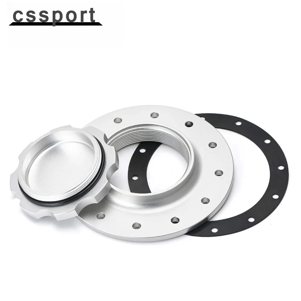 Uniwersalny aluminiowy korek do zbiornika paliwa 3'' z mocowaniem na 12 śrub, srebrny YXG-1001