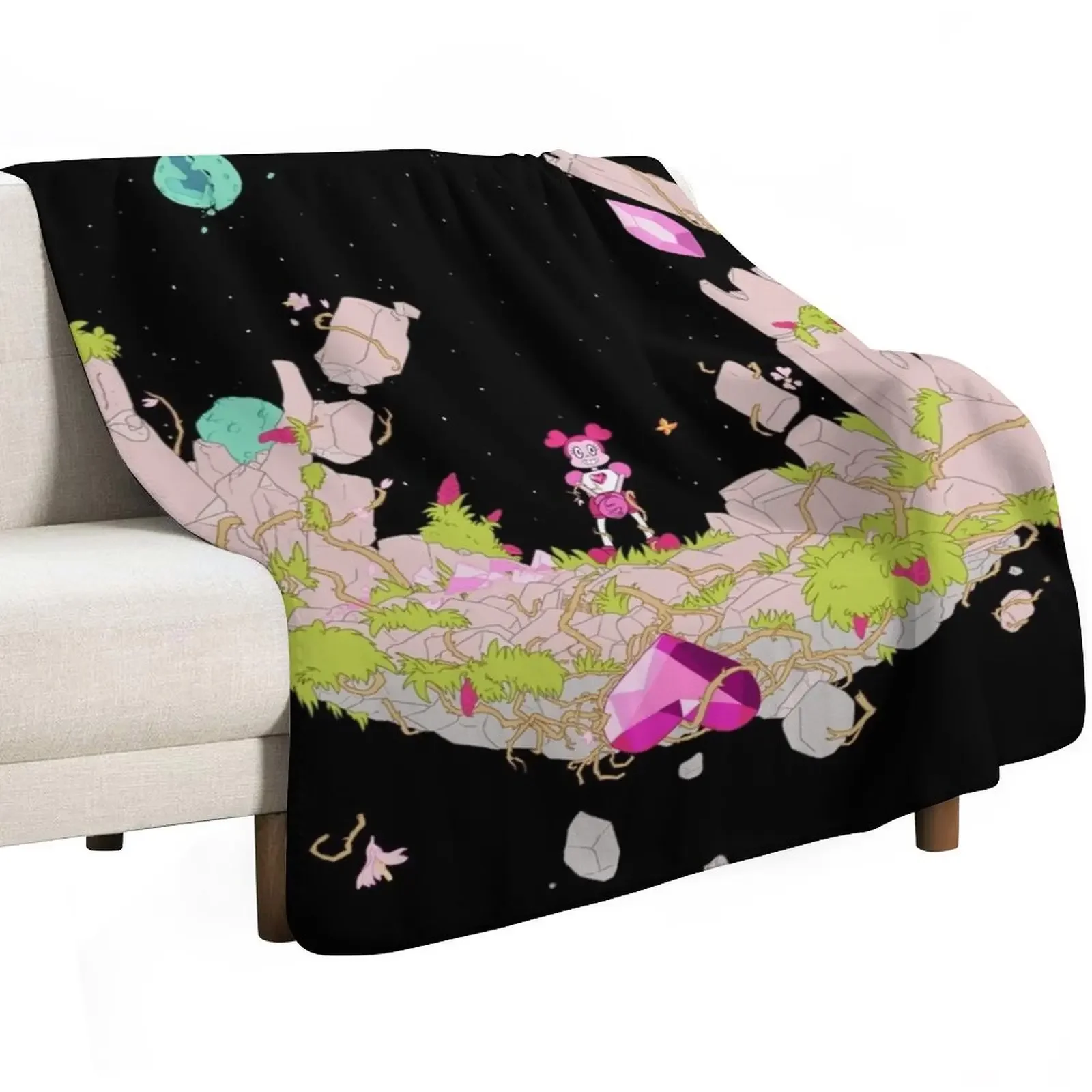 Don't forget your best friend, Spinel! Throw Blanket Loose Summer Soft Beds Summer Beddings Hairy Blankets