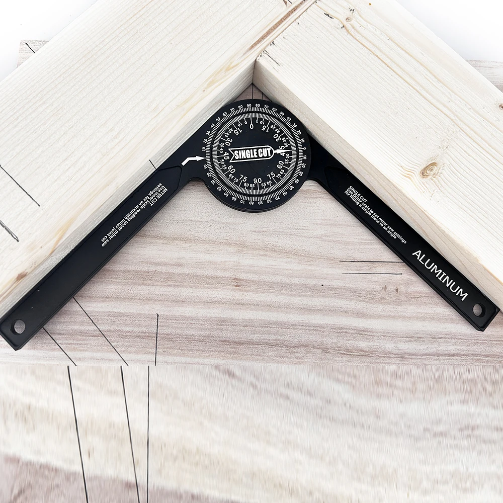 Mitra Saw Transferidor Angle Finder Precisão Laser Escalas Gravadas Gauge Canto Carpintaria Polegada Profissional