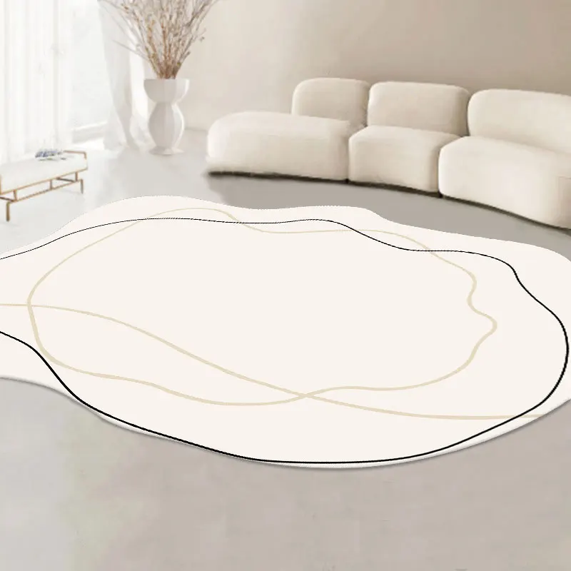 Irregular Special Shaped Wabi Sabi Style Carpet Abstract Living Room Light Luxury Carpets Simple Bedroom Home Sofa Non Slip Rug