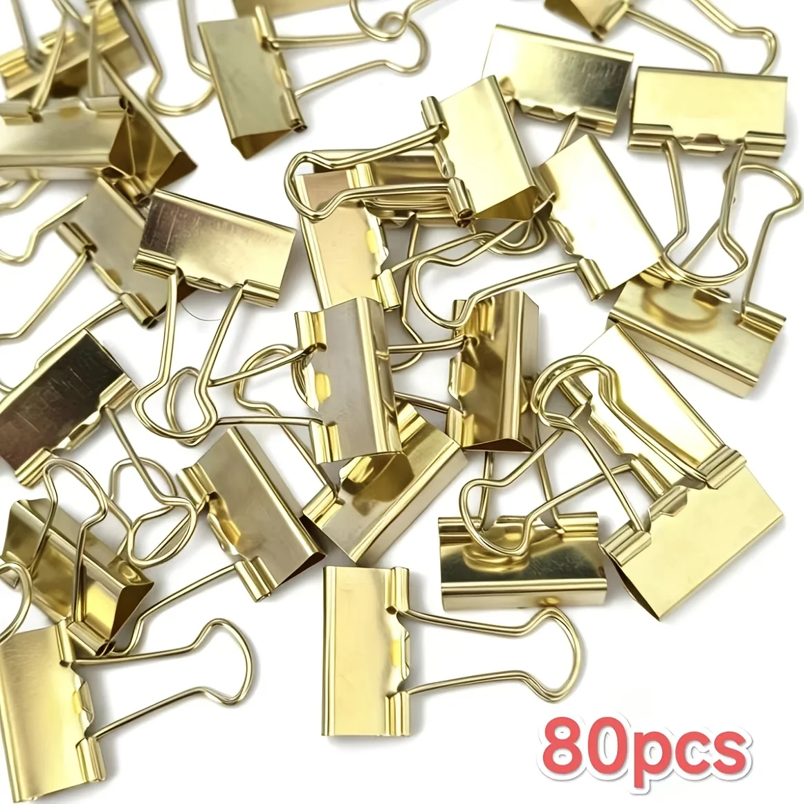 Golden Premium 19mm Medium Metal Office Paper Clips - Binder Clips - Long Tail Clips for Office, Classroom Supplies, Daily Use