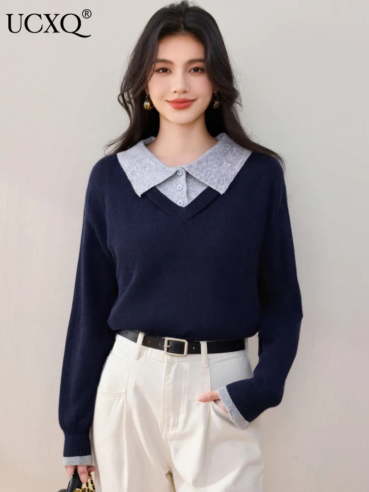 

Новый свитер осенне-зимней коллекции 2025 года с цветовыми сочетаниями, омолаживающий эффект