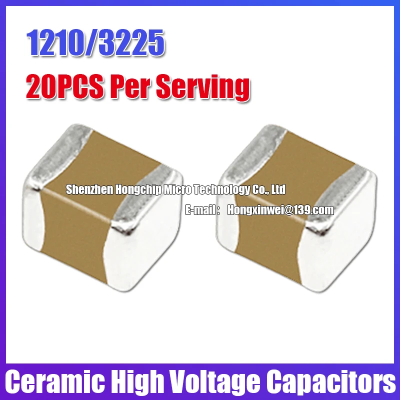 20PCS 1210 10% X7R SMD Ceramic Capacitor 10V 16V 25V 50V 100V 1UF 2.2UF 4.7UF 10UF 22UF 33UF 47UF 100UF 3225 SMD CHIP Capacitor