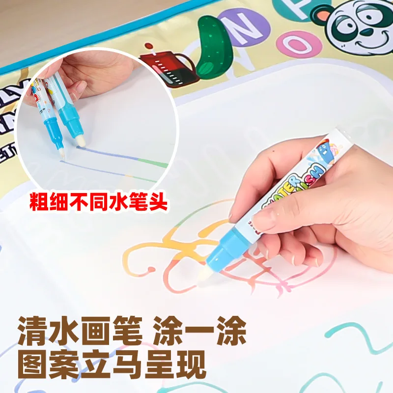 Tapis de dessin à l'eau magique, planche de peinture réutilisable avec stylos, jouets éducatifs Montessori pour enfants, cadeau d'halloween et de noël