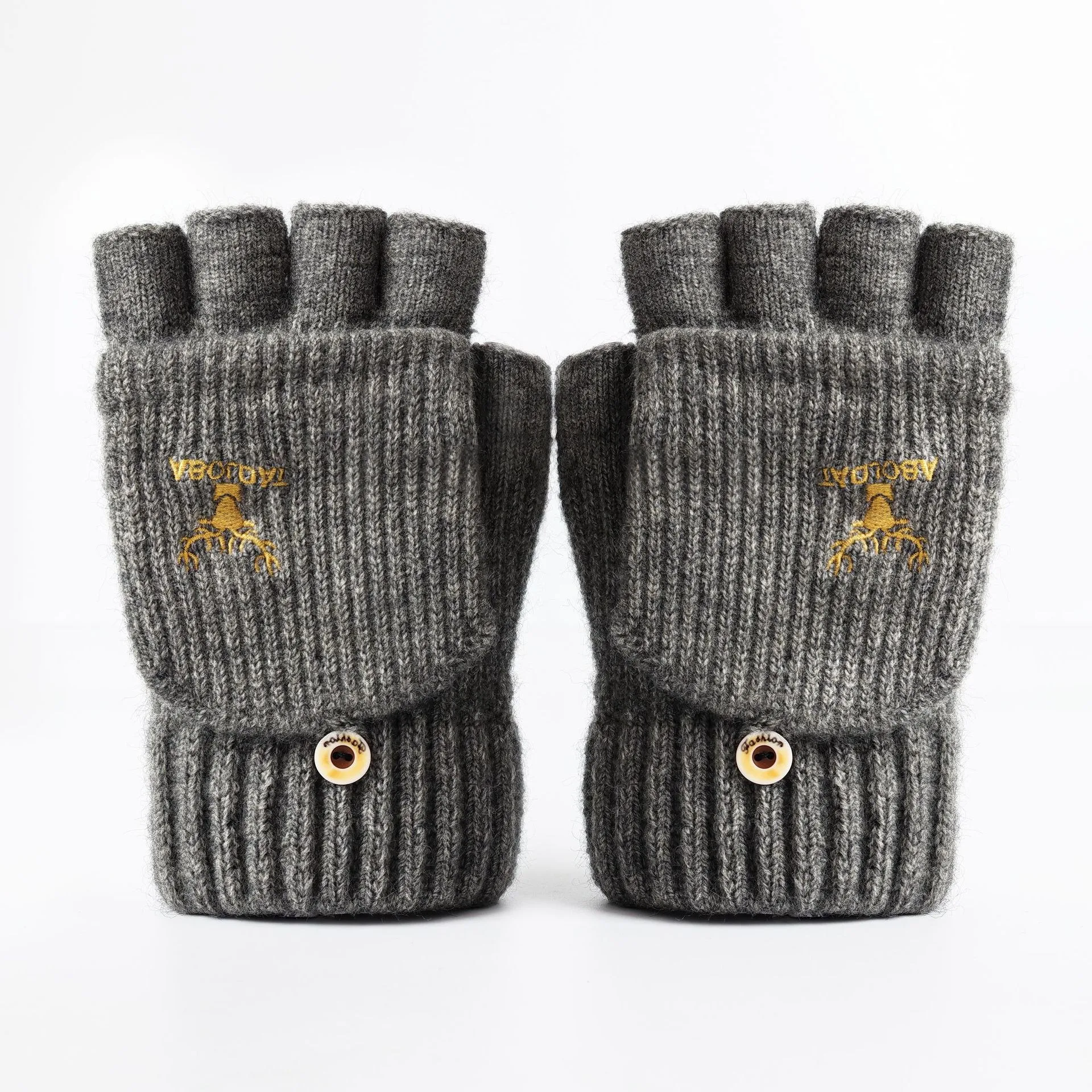 قفازات قابلة للطي تعمل باللمس، قفازات ركوب حرارية شتوية مع بطانة من الصوف، للجنسين للرجال والنساء