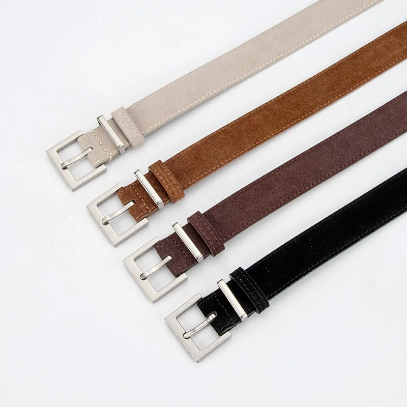 

Матовые замшевые женские ремни с пряжкой, женская юбка, джинсы, декоративные ремни для женщин, модный ремень из натуральной кожи, дизайнерский ремень