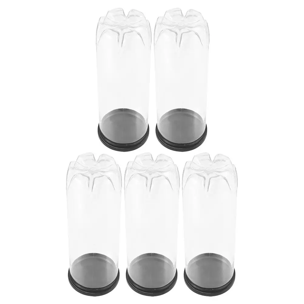 

5 Pcs Soft Tennis Balls Clear Small Bottle Pingpong Holder Large Capacity Tenisball Collect Tool