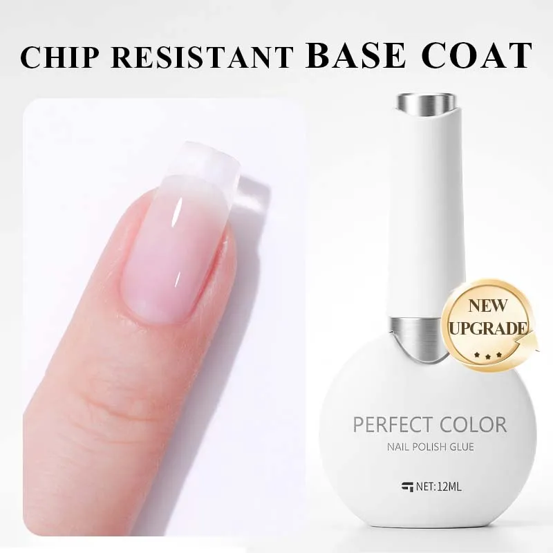 PERFECT COLOR Nagelstärkender, splitterresistenter Unterlack 12ml, Starke Haftung für schwache, brüchige Nägel, UV-LED-Härtung