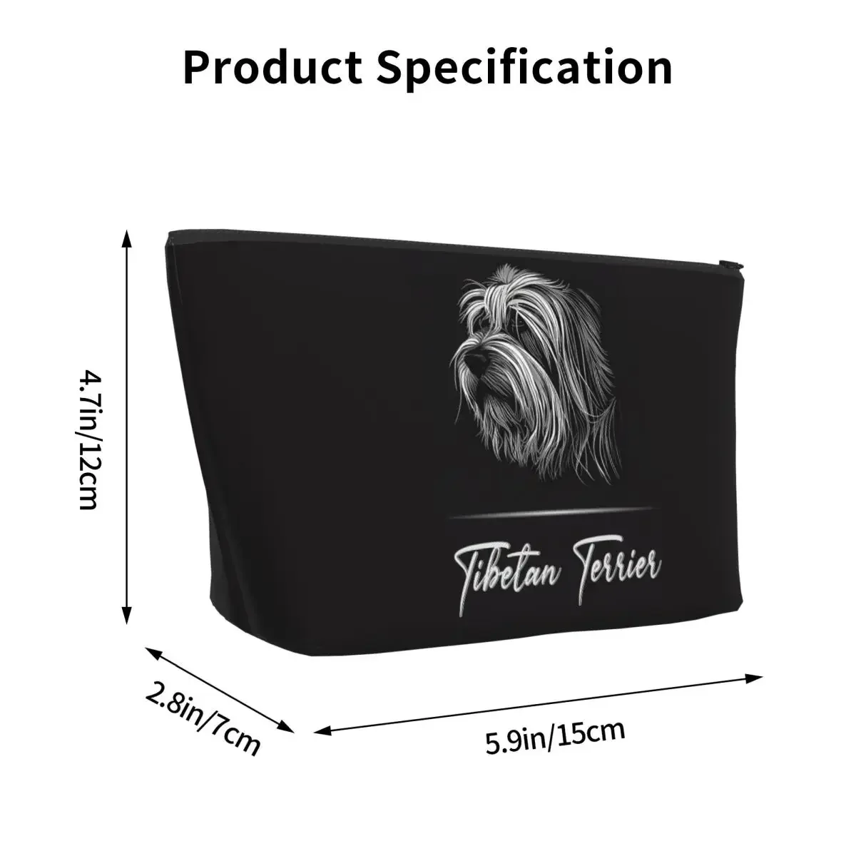 Adorable Tibetan Terrier Travel Cosmetic Bag Makeup Bag Lipstick Bag Cosmetic Case Cosmetics Organizer For Women Female Gift